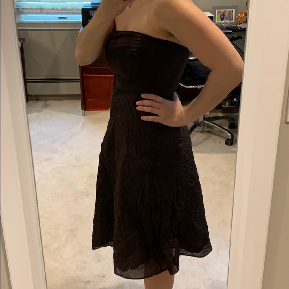 Chocolate brown fit & flare dress